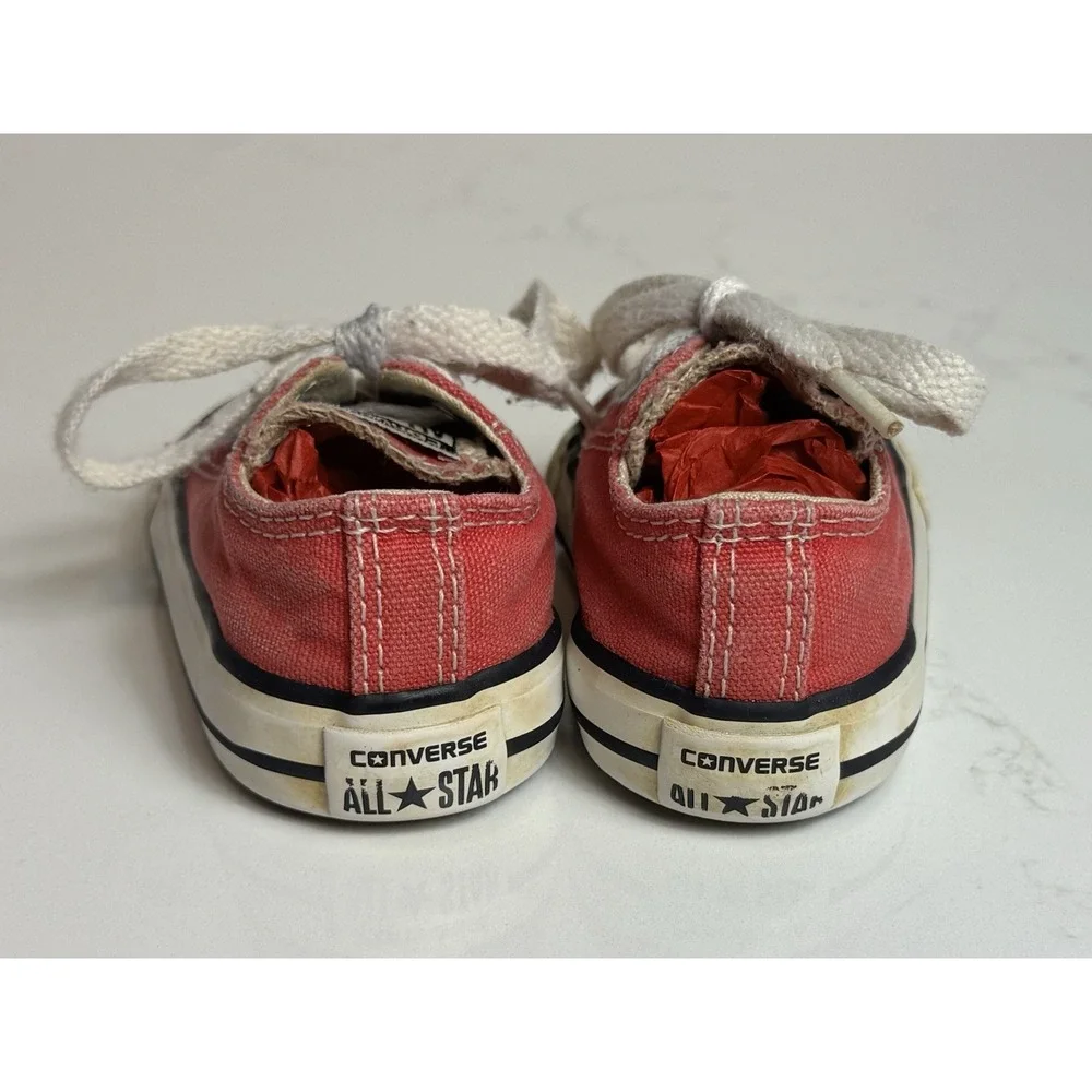Converse All Star Pink Canvas Baby Sneakers US Size 3 Lace Up Low‎ Top 744806F